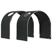Tunnel per Letto 2 pcs Nero 211 x 52,5 x 2 cm Poliestere 893707