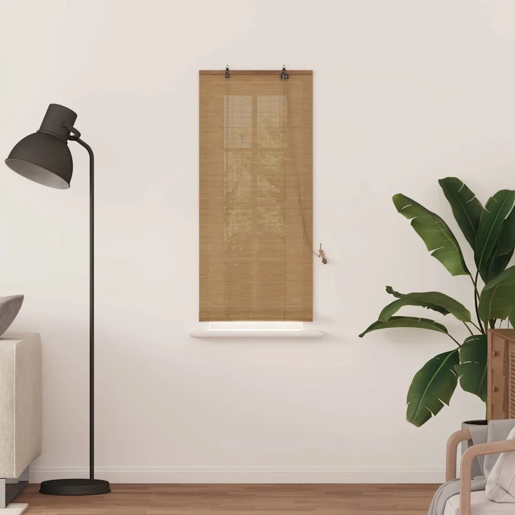 vidaXL Tende e Tapparelle per Finestre con tende Marrone Chiaro Bambù
