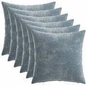 Federa 6 pcs HEERLEN Azzurro 40 x 40 cm Tessuto Chenille 908507