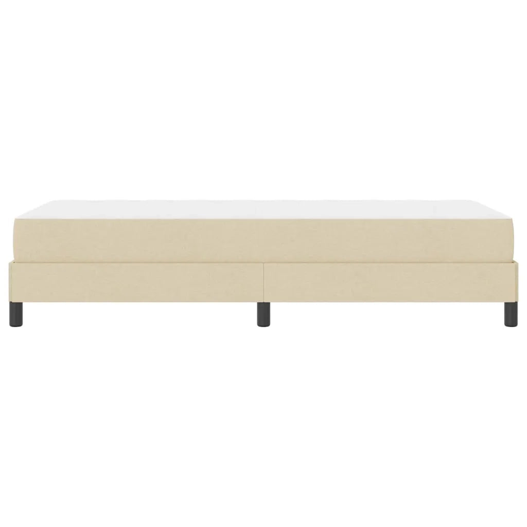 vidaXL Letto a molle con materasso Crema 100 x 200 cm Tessuto