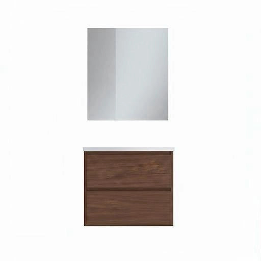 Composizione mobile bagno sospeso con cassetti cm 70 mod. ELEGANCE - Noce