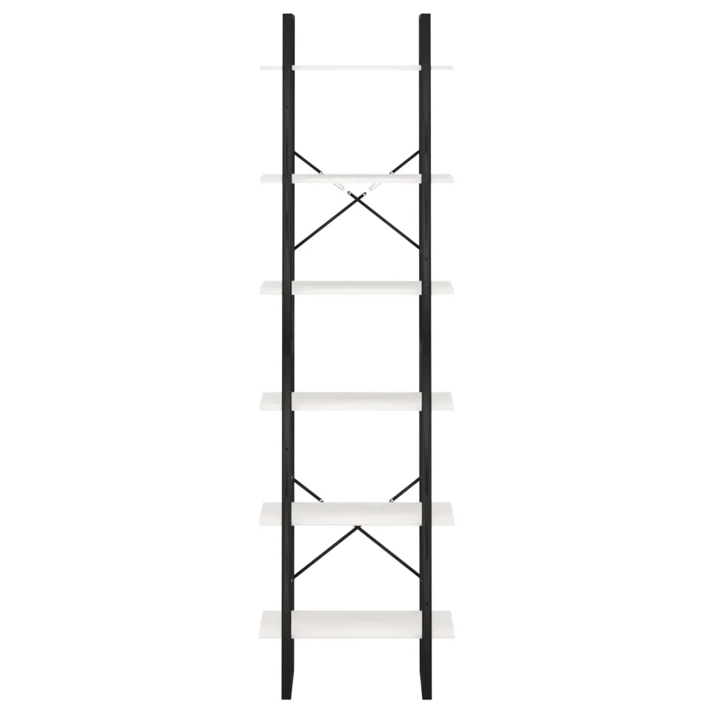 Scaffale Bianco 60x30x210 cm in Legno Massello di Pino 806523