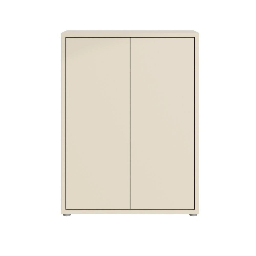 Mobile multiuso Medea 2 ante cashmere con 4 ripiani 74.5x35x99H