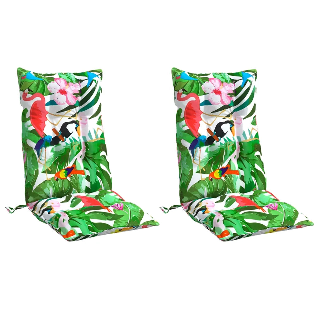 Cuscini per Sedia Schienale Alto 2pz Multicolore Tessuto Oxford 377653