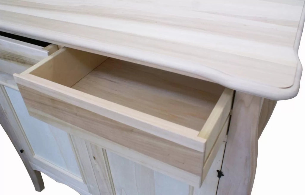 Madia credenza 2 porte 2 cassetti in legno avorio patinato l.105 p.50 h.100 (3090) - Mobili 2G