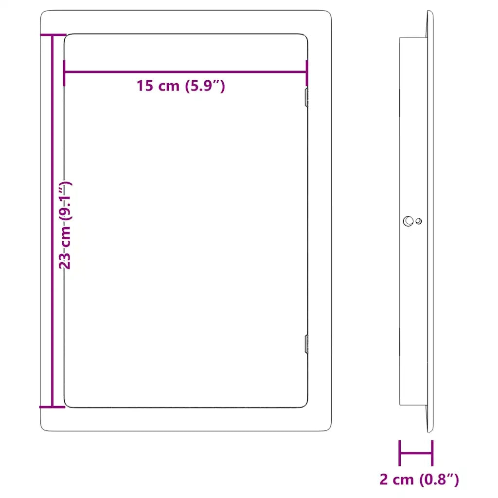 Pannelli di Accesso 2 pz Bianco 15 x 23 cm Plastica ABS CFW8155178