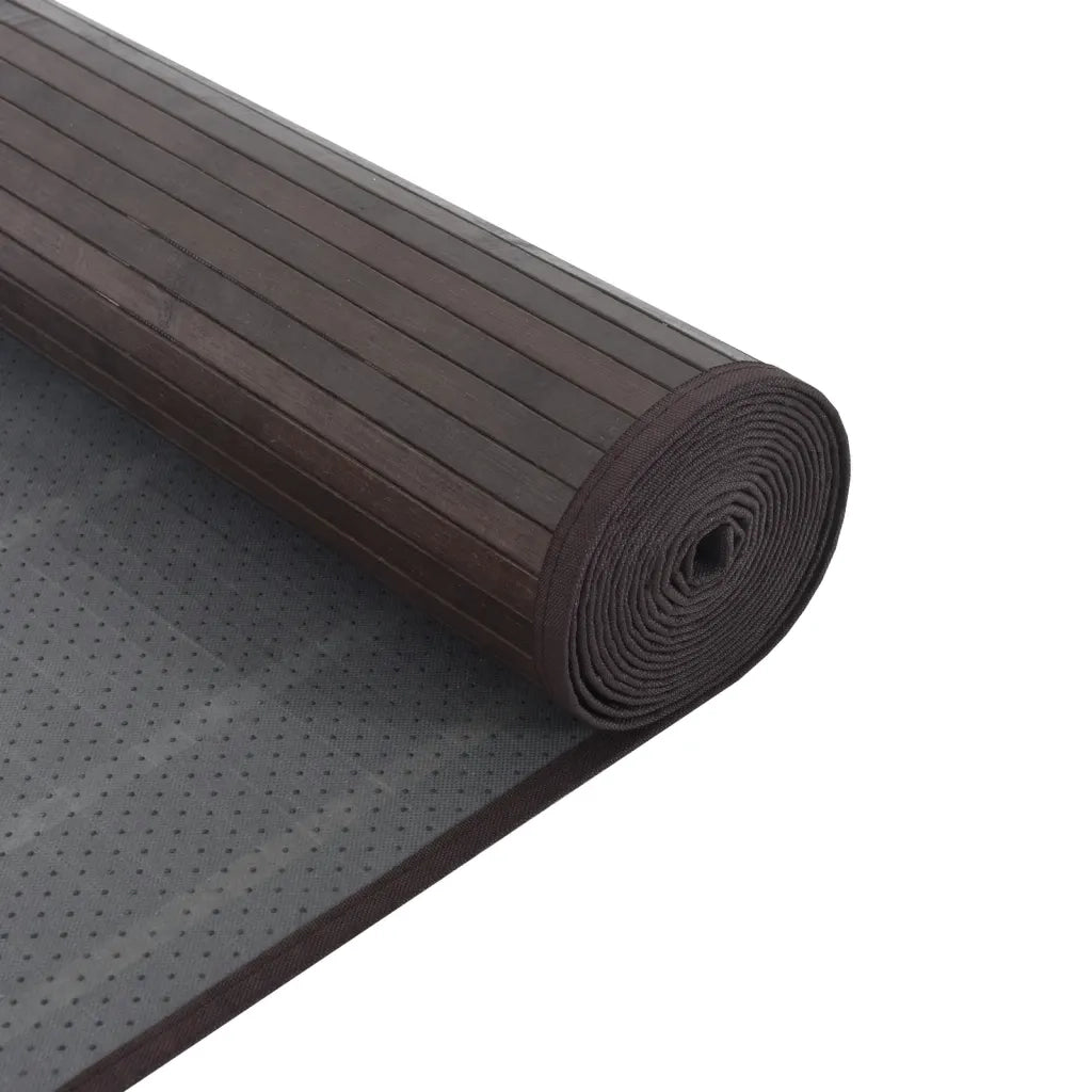Tappeto Rettangolare Marrone Scuro 100x400 cm in BambÃ¹