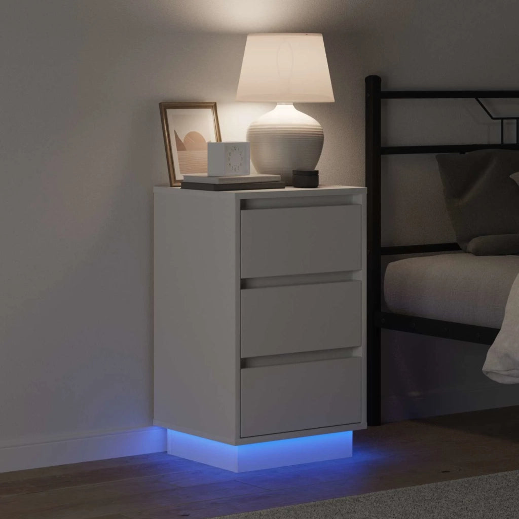Comodino | Armadio da Notte | Mobiletto da notte Bianco 39 x 34,5 x 65 cm Legno multistrato