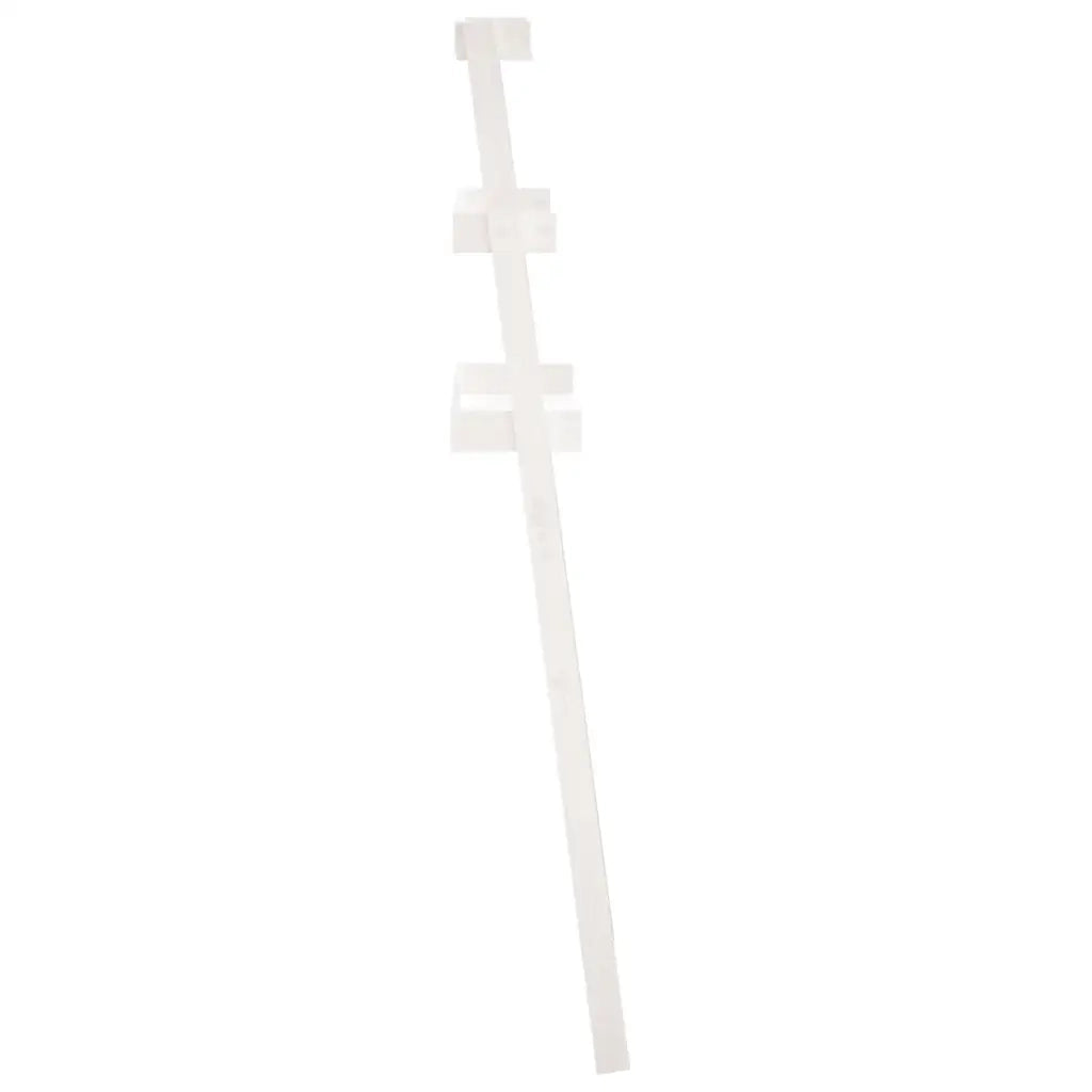 Rastrelliera da Bagno Bianca 63,5x32x179 cm Legno Massello Pino 824654