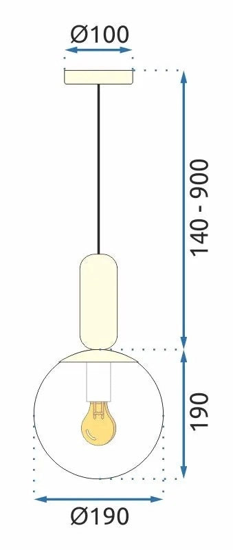 Lampada Da Soffitto Pensile Di Vetro Metallico Oro Gold APP474-1CP
