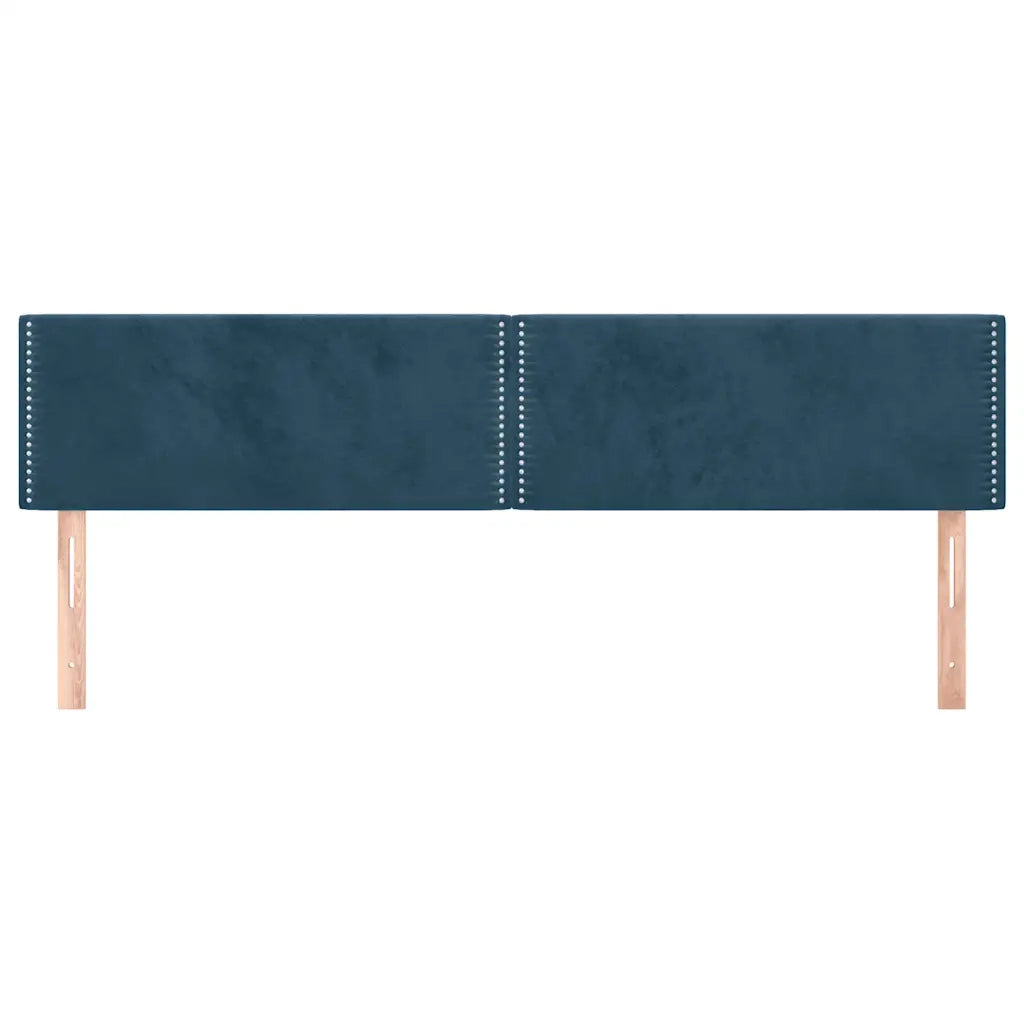 Testiera Blu Scuro 180x5x78/88 cm in Velluto 345982