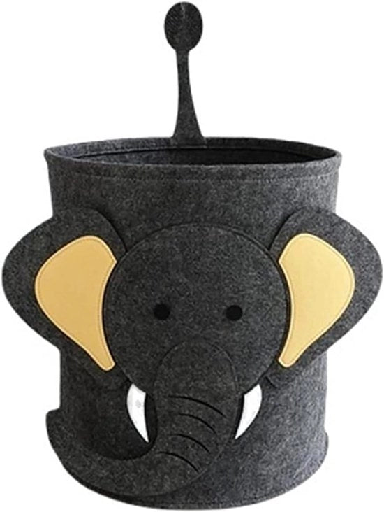 Opvouabile contenitore di stivaggio in velluto - modello elefante - per abbigliamento, giocattoli e organizzatore