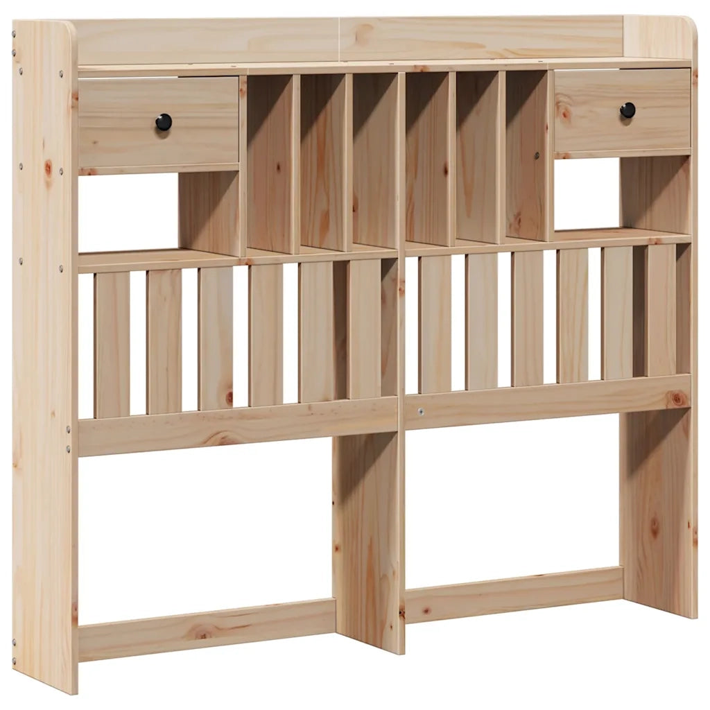 Letto Libreria senza Materasso-Struttura Letto con contenitore 135x190 cm in Legno di Pino 453360