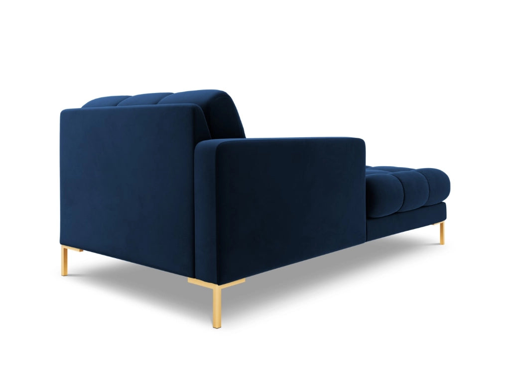 Cosmopolitan Design - Chaise longue sinistra "Bali" in velluto blu reale 