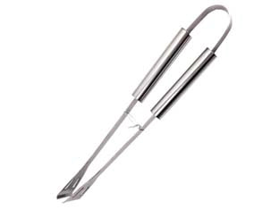 PINZA IN ACCIAIO INOX PER BARBECUE CON MANICO ALLUMINIO- - lunghezza cm.35 - 2 pezzi LAPILLO