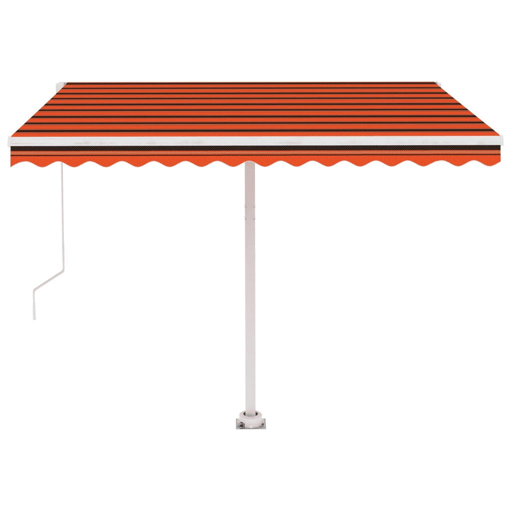 Tenda Sole Manuale Autoportante 300x250 cm Arancione e Marrone 3069500