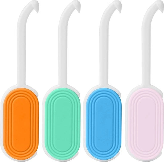Strumento di rimozione dell'Aligner 4 pezzi - rimozione invisibile dei denti - set di masticazione e attrezzi di rimozione degli Aligner - colori Arancione Verde Blu Viola