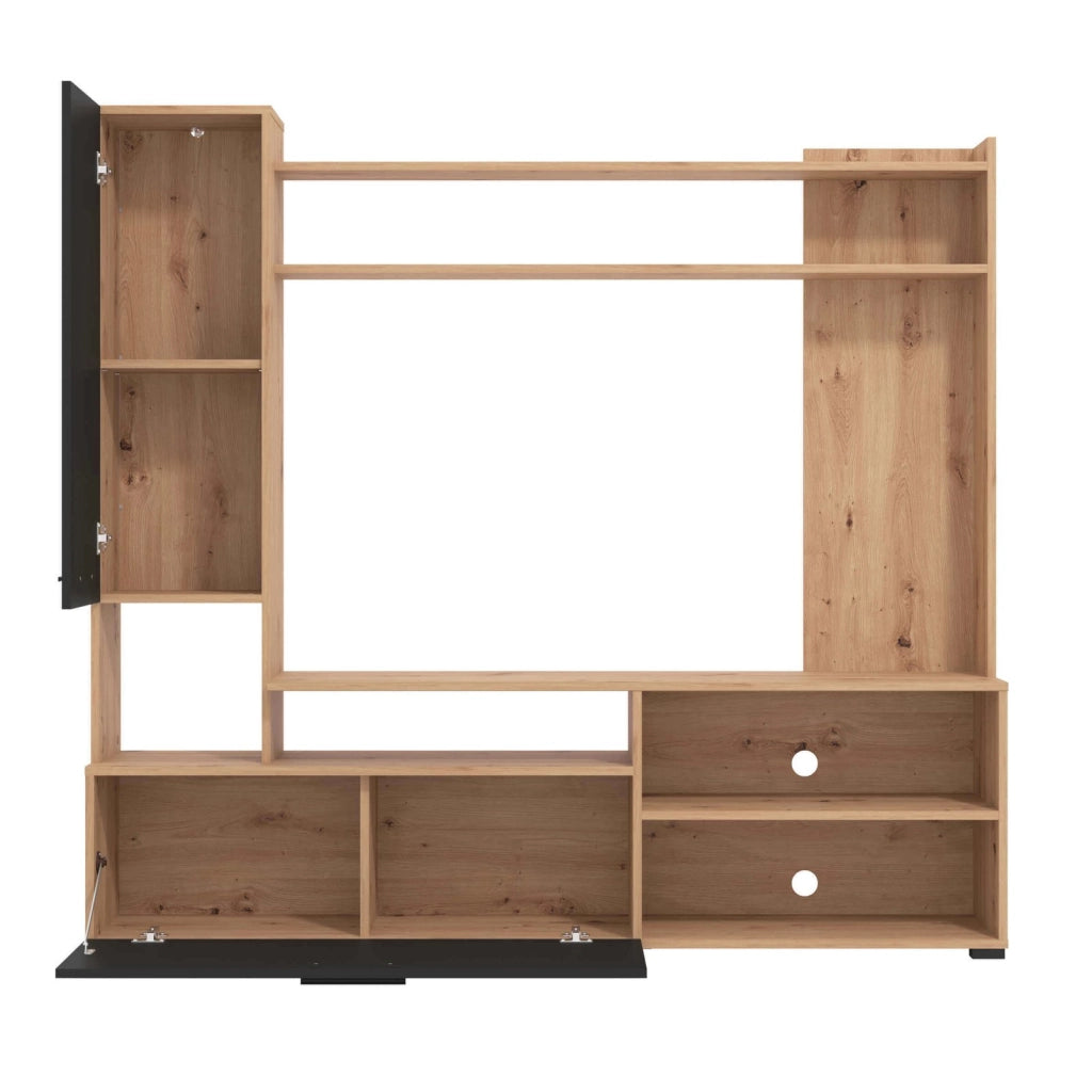 parete attrezzata soggiorno due ante moderna cm 168 5x35x157 h - LULU