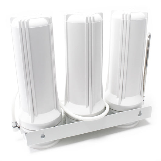 Naturewater Filtro dell'acqua a 3 livelli TR203 con cartucce filtranti 254 mm, con rubinetto