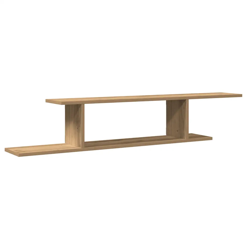 Scaffale TV Parete Rovere Artigianale 125x18x23 cm Truciolato