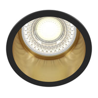 Faretto da incasso Downlight in Alluminio Reif Nero con Oro