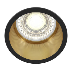 Faretto da incasso Downlight in Alluminio Reif Nero con Oro