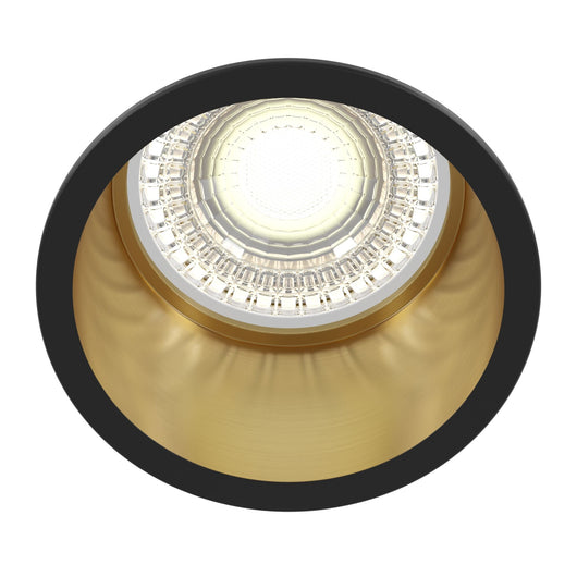 Faretto da incasso Downlight in Alluminio Reif Nero con Oro