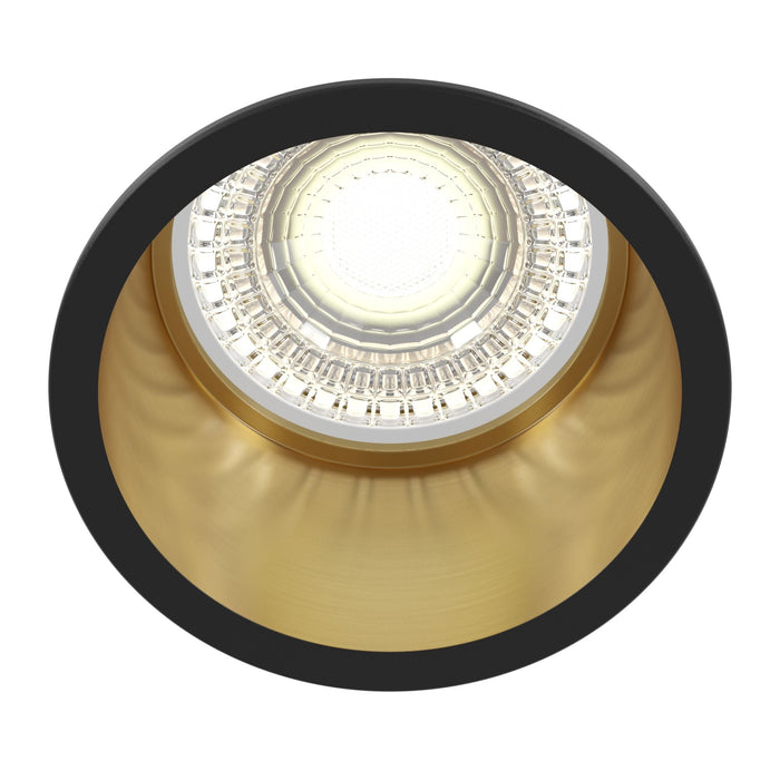 Faretto da incasso Downlight in Alluminio Reif Nero con Oro