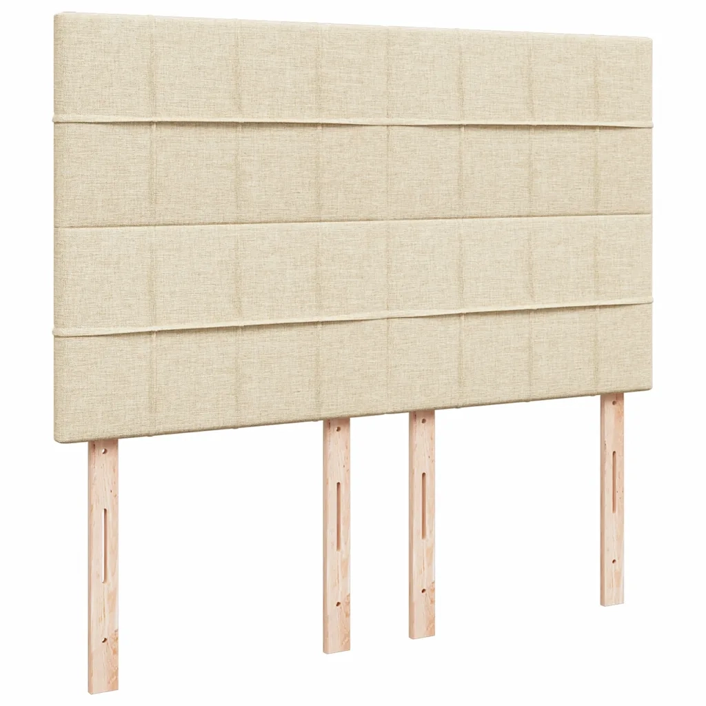 Giroletto a Molle con Materasso Crema 140x19 cm in Tessuto