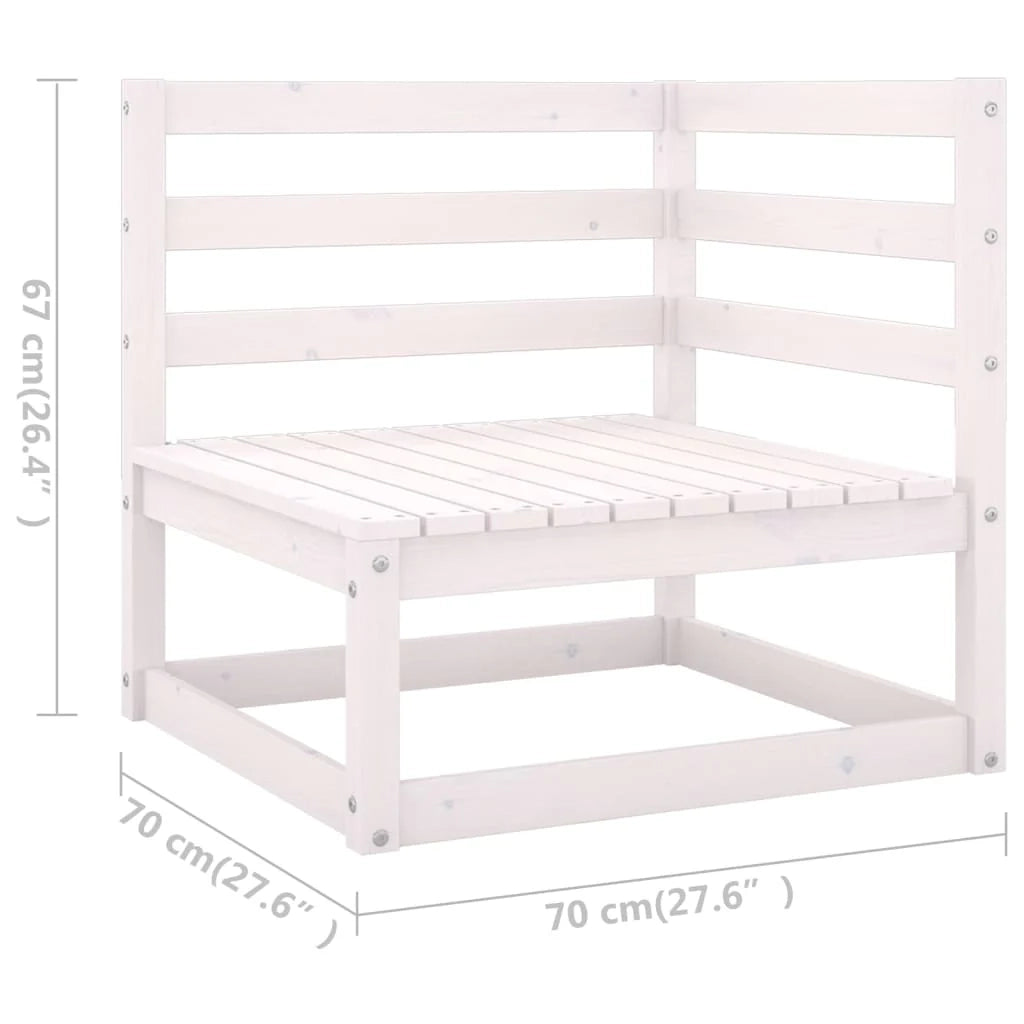 Set di mobili da giardino mobili da esterno 4 pezzi bianco legno di pino massiccio 02_0016213