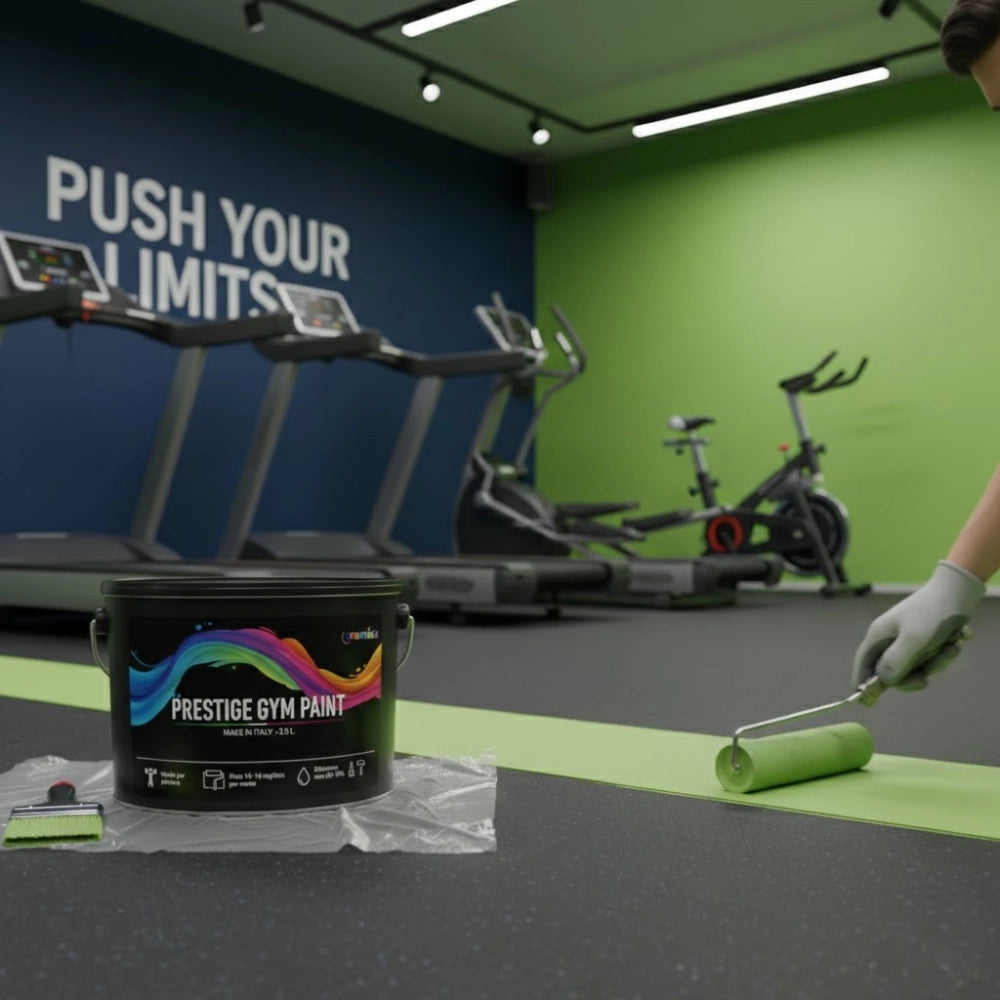 Pittura murale prestige gym paint verde lime super lavabile per palestre *** formato 0,750 lt, confezione 1