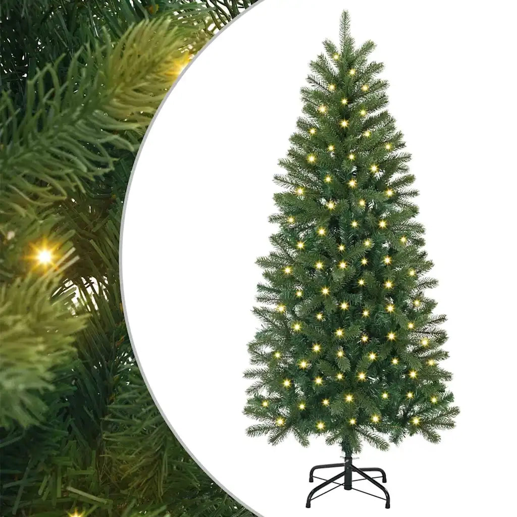Albero di Natale artificiale con 150 LED Verde 120 cm PE e PVC 3397324