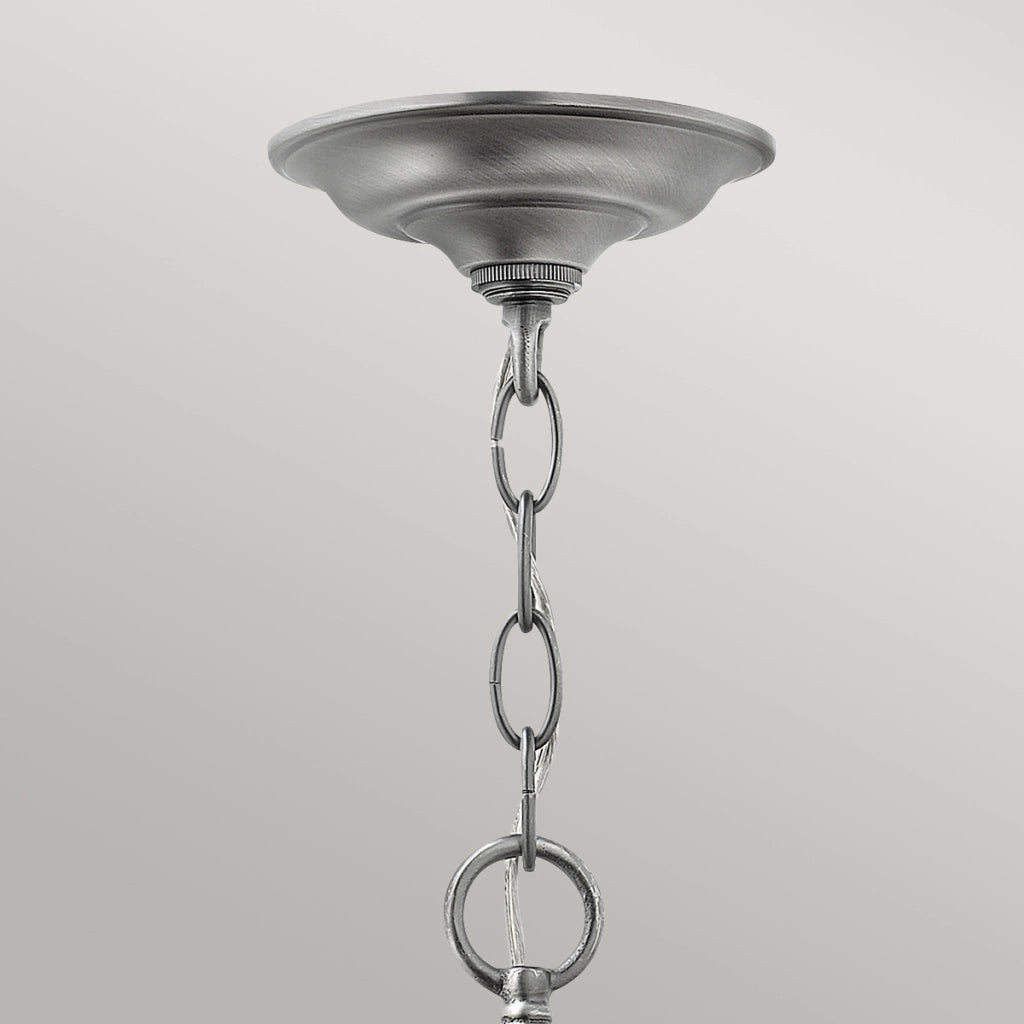 Lampadario Hinkley Gentry pewter 6 luci E14 Ø35cm classico
