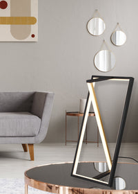 Lampada tavolo da Interno a led in Metallo Nero Opaco