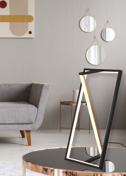 Lampada tavolo da Interno a led in Metallo Nero Opaco