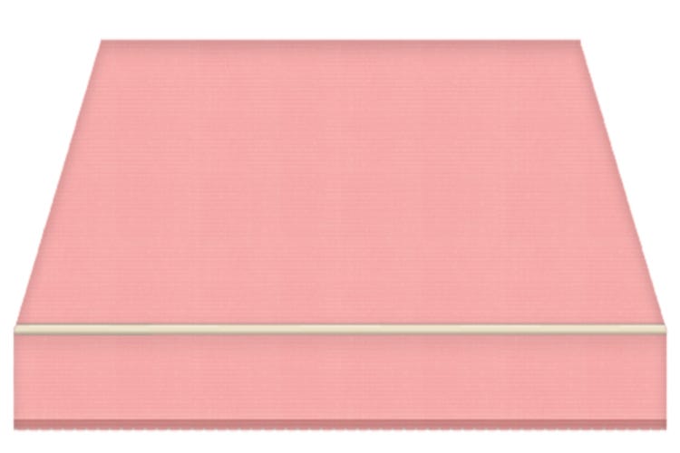 Tenda da Sole a Bracci Estensibili Tempotest Para', col. Rosa 25/15, Largh. 3m x Sporgenza 1.60m con Mantovana Ondulata - Arganello Destro