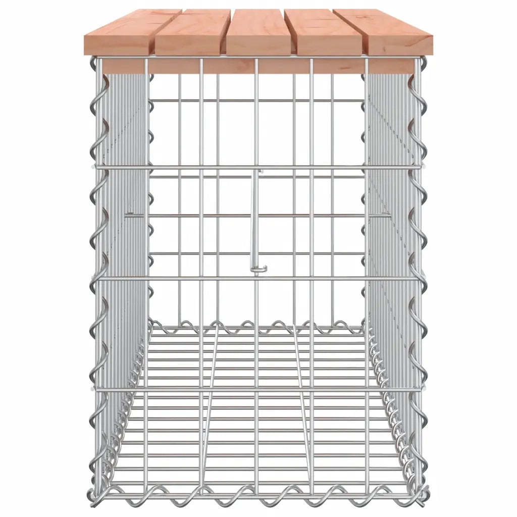 Panca da Giardino Design Gabbione 83x31,5x42cm Massello Douglas