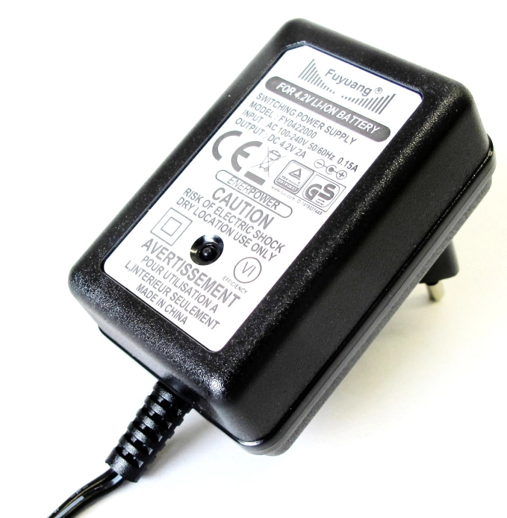 Caricabatterie 1S per batterie agli ioni di litio 3.6V-3.7V 2A