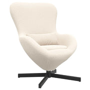 Poltrona | Sedia Relax uovo Crema 63 x 73 x 90 cm Tessuto