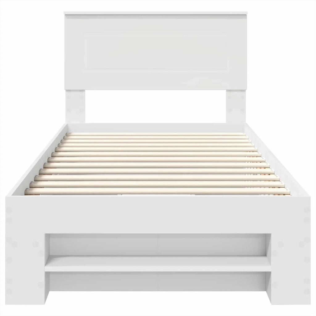Struttura del letto-Giroletto-Rete del Letto Bianco 80 x 200 cm Legno multistrato 677777
