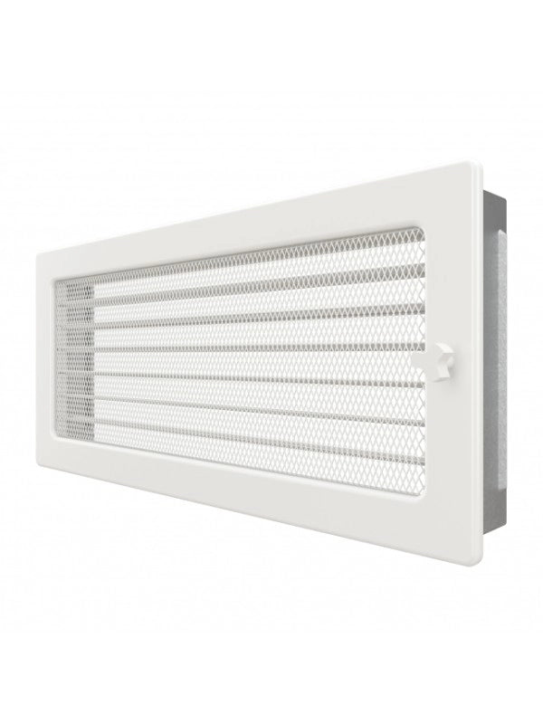 Griglia di ventilazione per camino 17x37 bianca con tapparelle avvolgibili