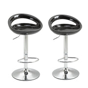 Sgabelli da bar regolabili con schienale e poggiapiedi ¨C zephmum ¨C nero 46x41x76-96cm