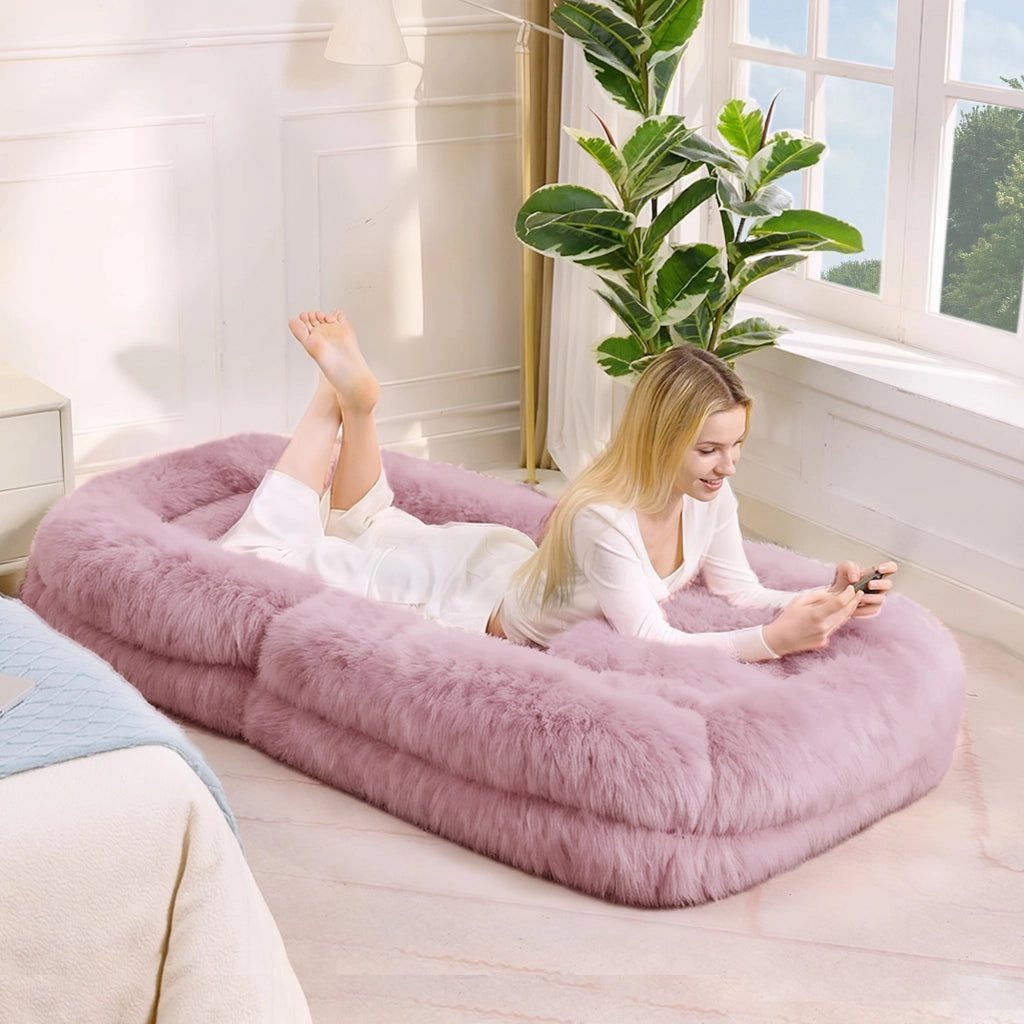 Poltrona Gaming da Terra ¨C MINIMAL ¨C Rosa, Tessuto Peluche, Regolabile 5 Livelli