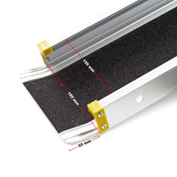 2x rampe telescopiche in alluminio Max 270 kg con rivestimento antiscivolo e bordi alti ai lati