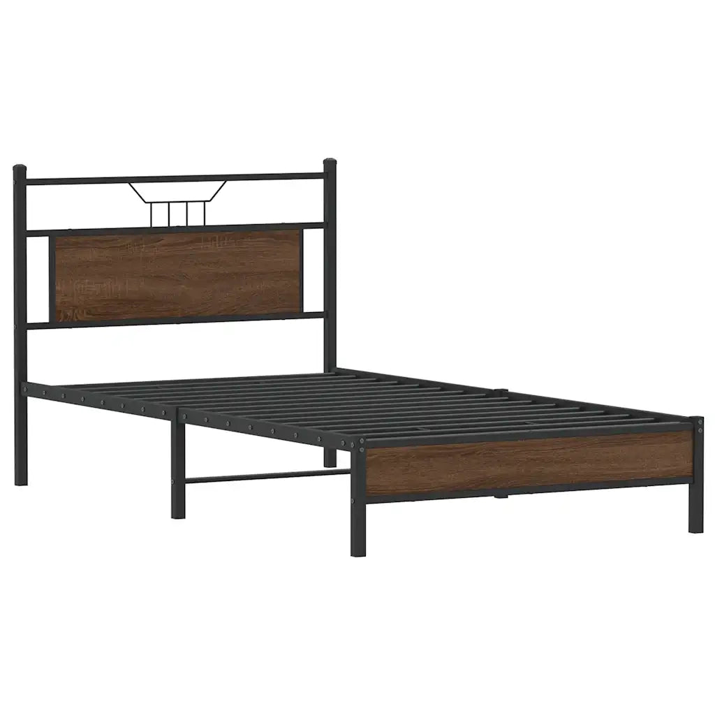 Giroletto senza Materasso Rovere Marrone 107x203 cm Truciolato 4106994