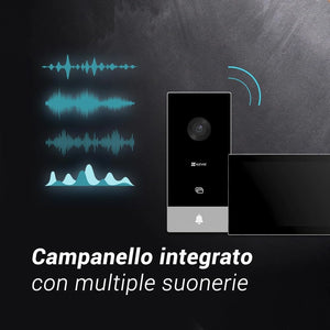 Videocitofono Smart EZVIZ CS-HP5 WiFi con Telecamera 2K  App e Visione Notturna