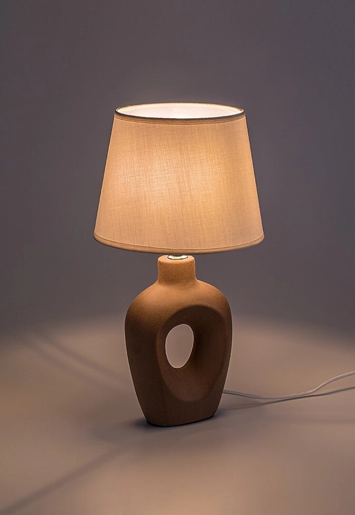 Lampada da tavolo Madelor 1xE14 marrone/beige Rabalux