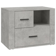 Comodino | Armadio da Notte | Mobiletto da notte Grigio Cemento 60x36x45 cm in Legno Multistrato