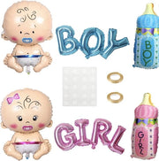 Set di 6 palloni per rivelazione del sesso, rosa e blu, decorazione per baby shower e annuncio del sesso