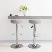 Sgabelli da Bar 2 pz Grigi in Tessuto cod mxl 57318